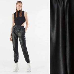 Faux leather pants